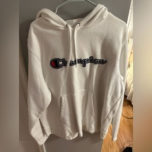 Barely Worn White Champion Hoodie
